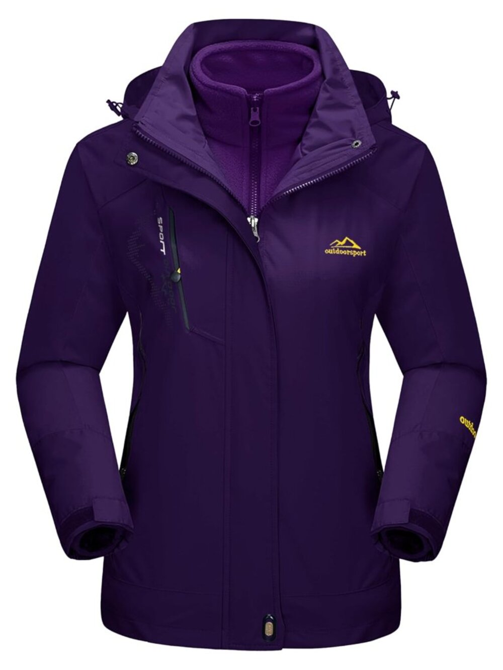 Women's 3-in-1 Ski Snowboard Jacket Fleece Lined Waterproof Winter Coat